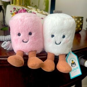 Jellycat Amuseable White & Pink Marsmallows